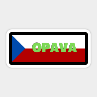 Opava City in Czech Republic Flag Sticker